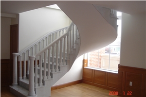 White Marble Spiral Stairs