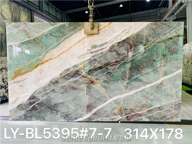 China Polished Jade Crystal Marble For Hotel Decoration