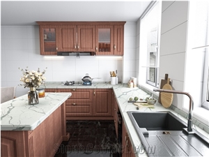 Calacatta Classic Quartz Stone Kitchen Countertop