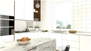 Calacatta Venato Quartz Artificial Stone Kitchen Tops