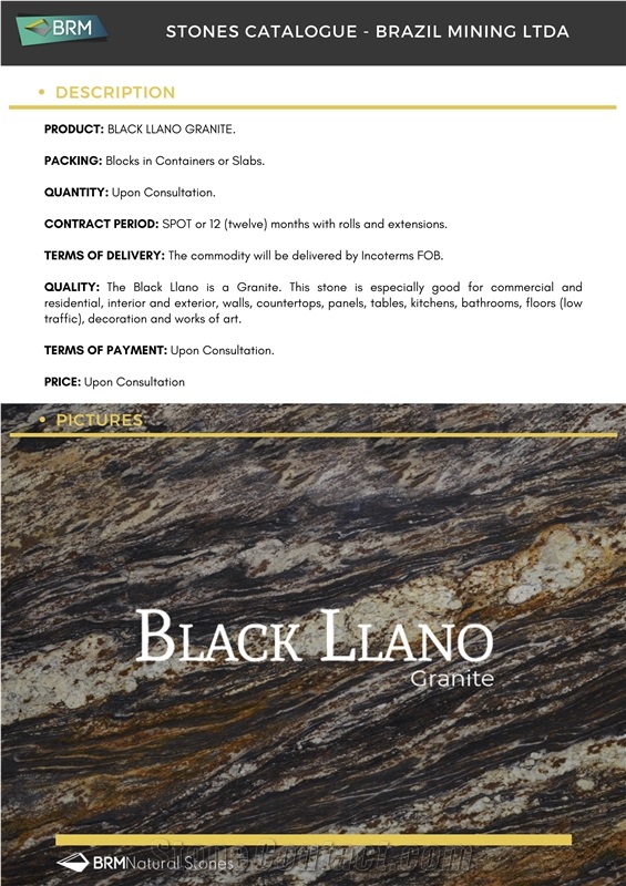 Black Llano Granite Block / Black Savannah Granite