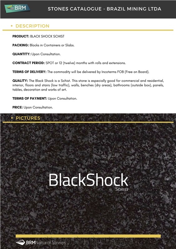 Black Shock Schist Block / Meteorus Schist