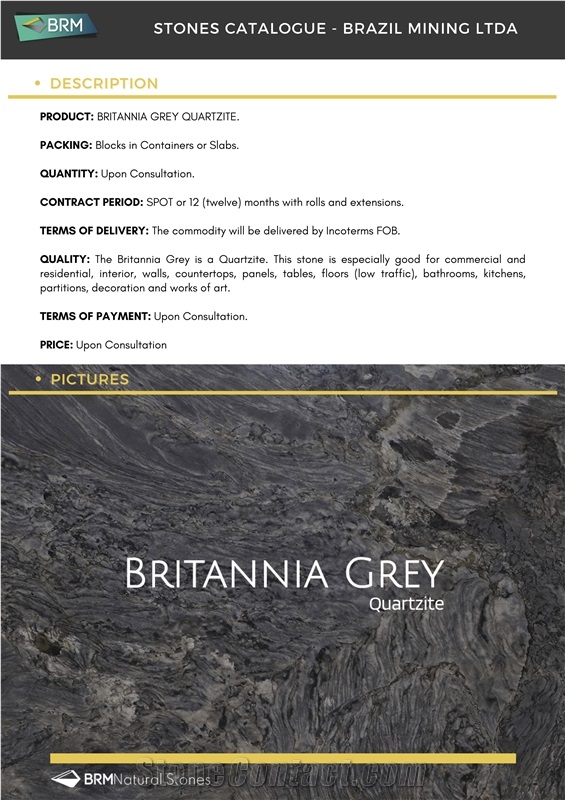 Britannia Grey Quartzite Block / London Grey Quartzite