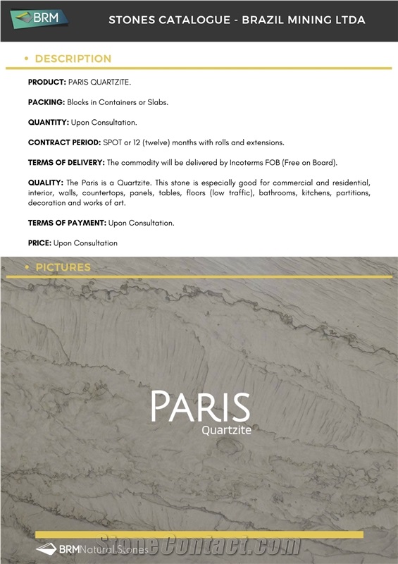 Dakar Quartzite- Paris Quartzite Slabs
