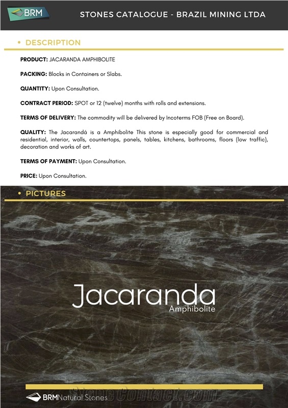 Jacaranda Quartzite Amphibiolite Block / Madeirus Quartzite Blocks