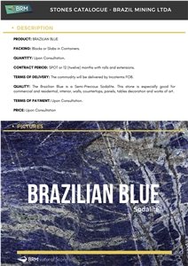 Sodalita Slabs - Brazilian Blue