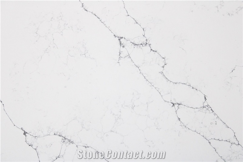Alaska Bianca Marble Looks White Quartz Stone Slabs