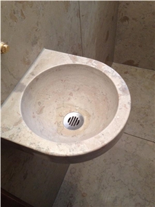 Massive Gotland Litorina Limestone Wash Basin