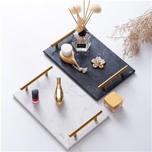Natural Marble Tray Dishes Serving Plate Bathroom Vanity