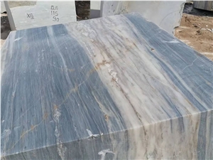Light Blue Gray-White Marble, Palissandro Marble Blocks