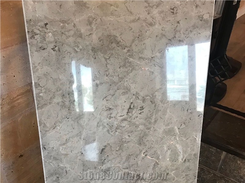 New Amman Grey Beige Marble Slabs, Tiles