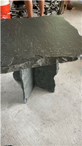 Black Slate Stone Outdoor Furniture
