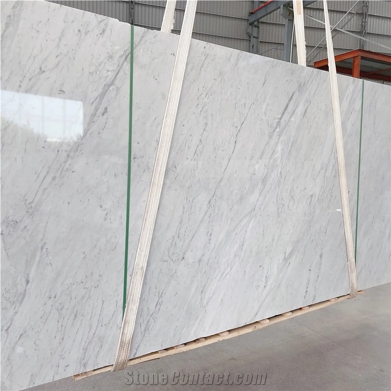 Bianco Carrara White Marble Slabs & Tiles New Polished 