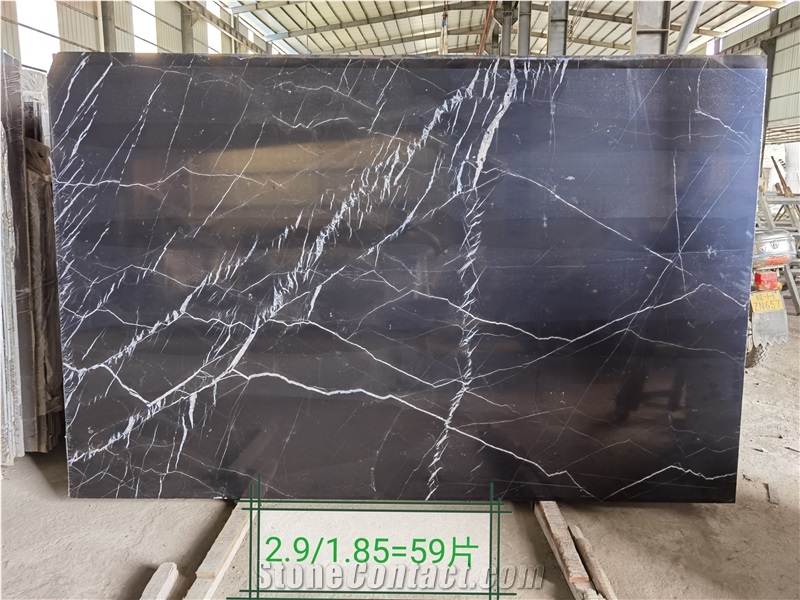 Nero Marquina Slabs,China Black Marble