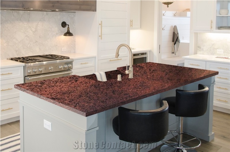 Red Multi Granite Kitchen Countertop