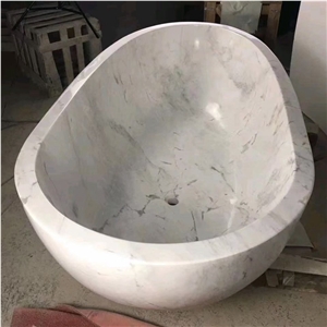 Bianco Carrara White Marble Hotel Bathtub Bath Tubs