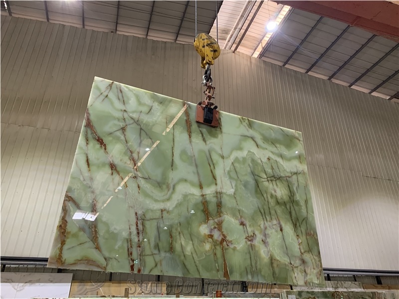 Ancient Green Onyx Slabs For Luxury Interior Decoration