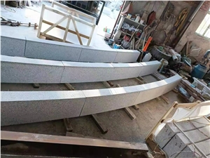 G383 Kerb Stone Curved Bent Granite Kerbs Machine Cut Flamed