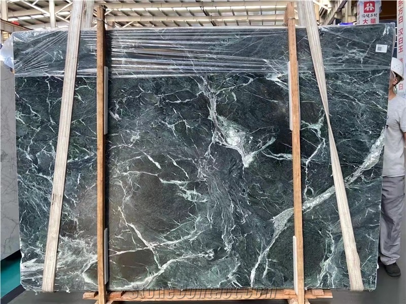 Green Breccia Marble Imported Stock Slabs Tiles Green Marble