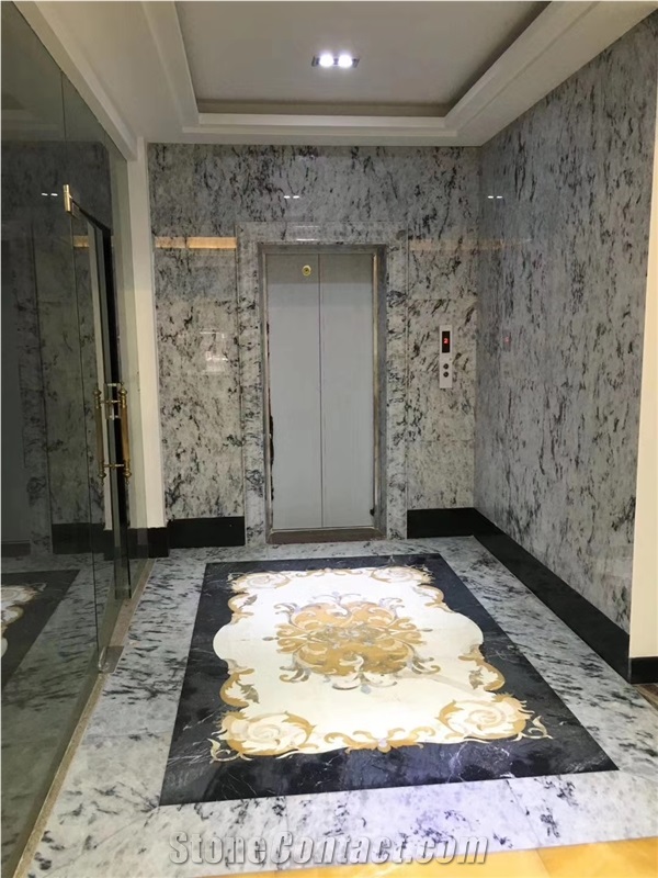 Ice Jade White Marble With Wide Application In Hotel Decor