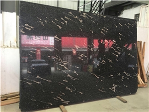 Unique Chinese Black Granite Diamond Meteo Slabs And Tiles