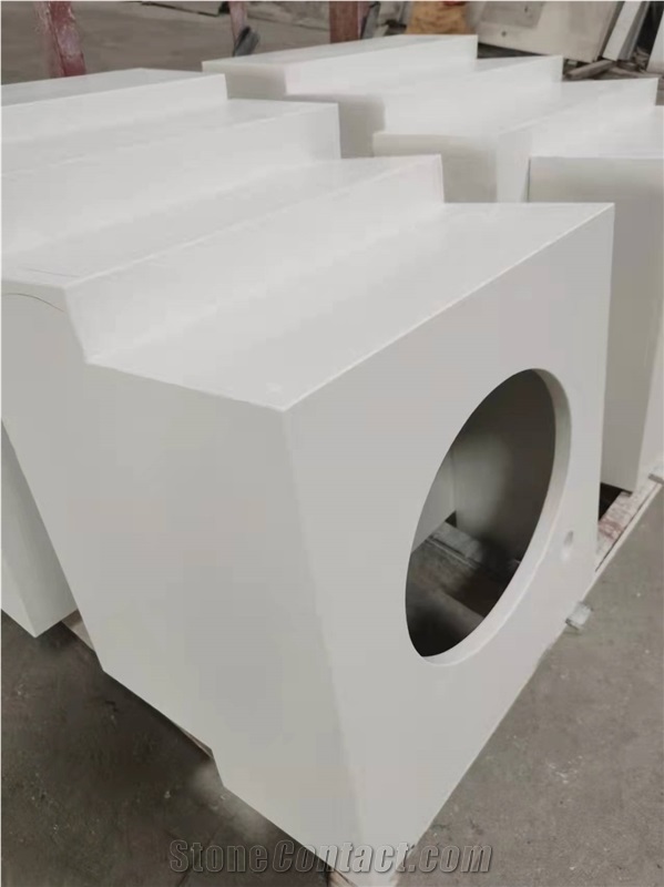 Factory Price White Quartz Artifical Stone  Vanity Tops