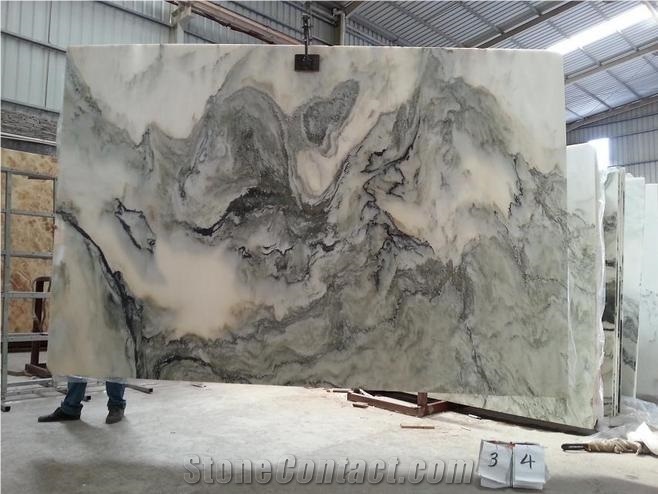 Natural Stone Landscape Marble Slab For Background Wall Tile