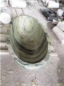 Natural Green Marble Bathtub In Polished Finished