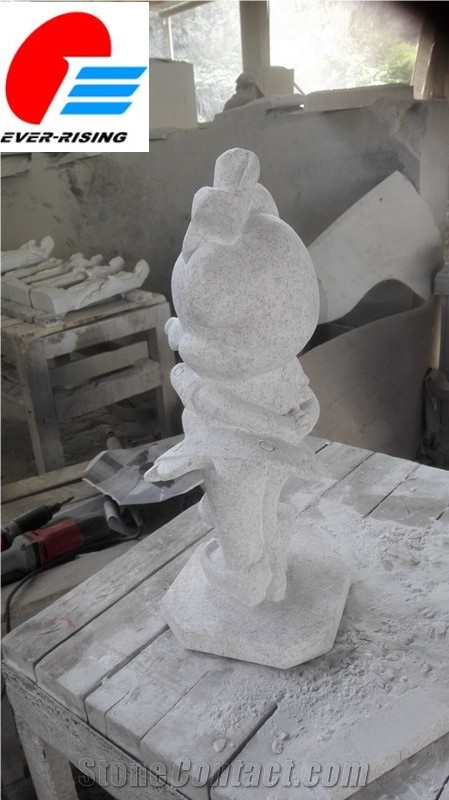 Granite Sculpture，Grey Color Minnie Mouse Sculpture