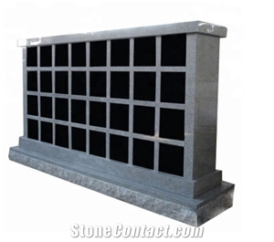 Grey Granite 32 Niche Columbarium With Black Door