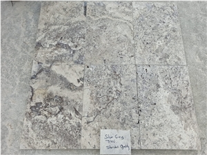 Silver Standart Grey Antique Travertine Tiles