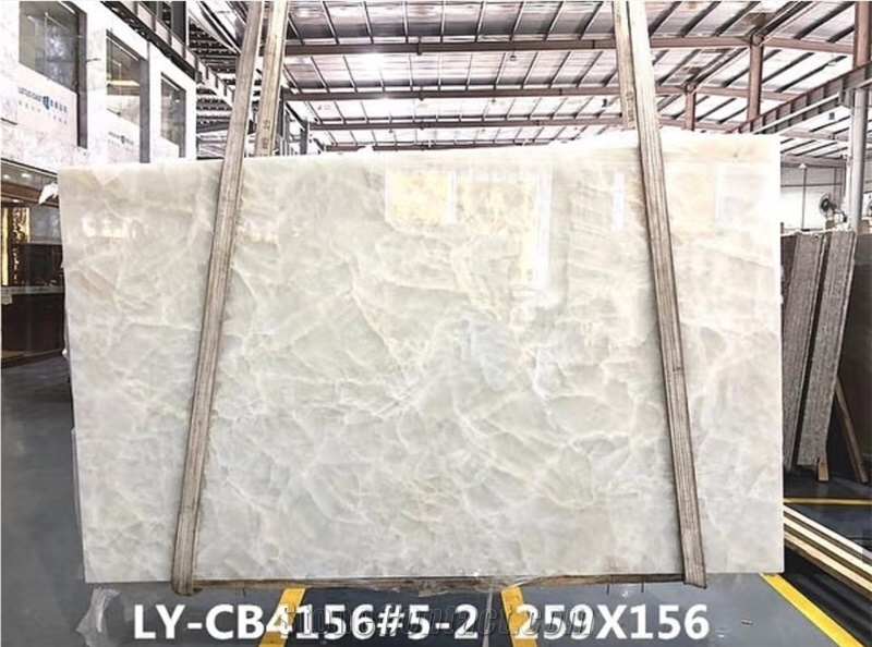 Natural Ice Onyx Polished Solid Surface Slab Tile