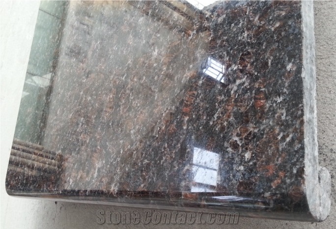 Tan Brown Countertop Granite Polished Vanity Top