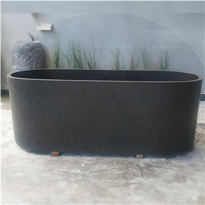 Free-Standing Artificial Stone Terrazzo Bathtub