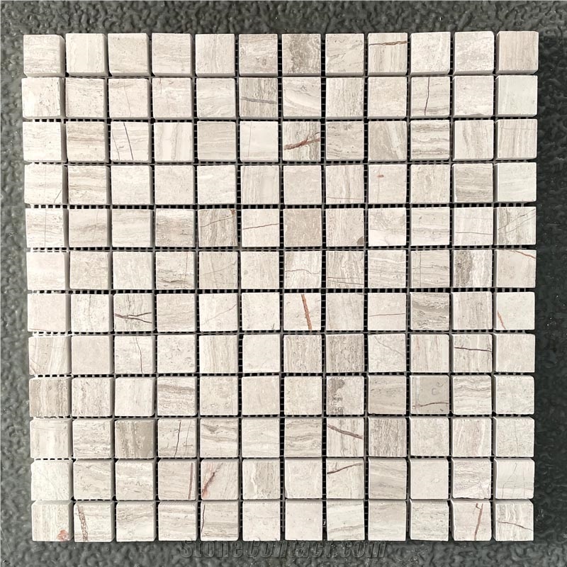 White Wood Marble Floor Wall Mosaic Kitchen Bathroom Tiles
