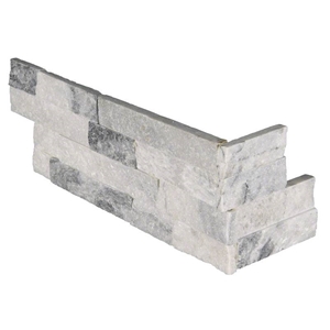 Alaska White Marble 6"X18"X6" Corner Wall Cladding Panels