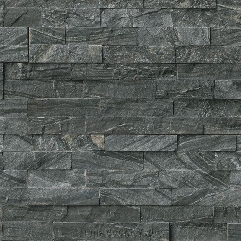 Glacial Black Slate Ledger Panel For Walling