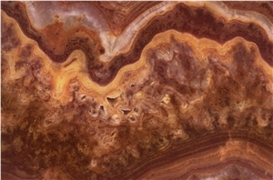 Onice Rosso Vaticano Slabs