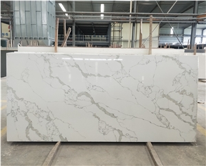 Elegant Artificial Stone Quartz Kitchen Slab