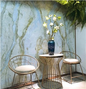 Blue Jade Onyx Slab Natural Stone Wall/Floor Tile