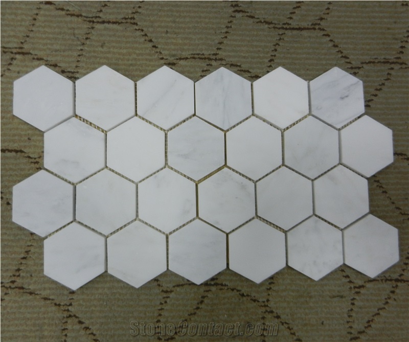 Hexagon Mosaic Marble Bathroom Decoration Wall/Floor Tile