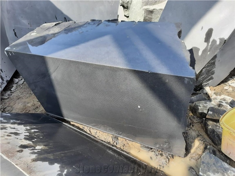 Factory Cut Jet Black Granite Blocks