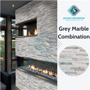 Cheapest Price Grey Marble Combination For Wall Panel