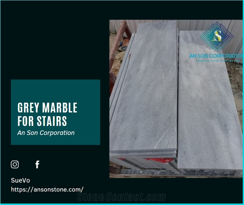 Hot Product - Vietnam Grey Marble Tiles For Stairs 
