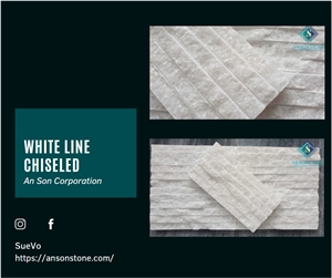 Hot Product -  Vietnam White Line Chiseled Wall Cladding