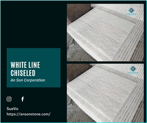 Hot Product -  Vietnam White Line Chiseled Wall Panel