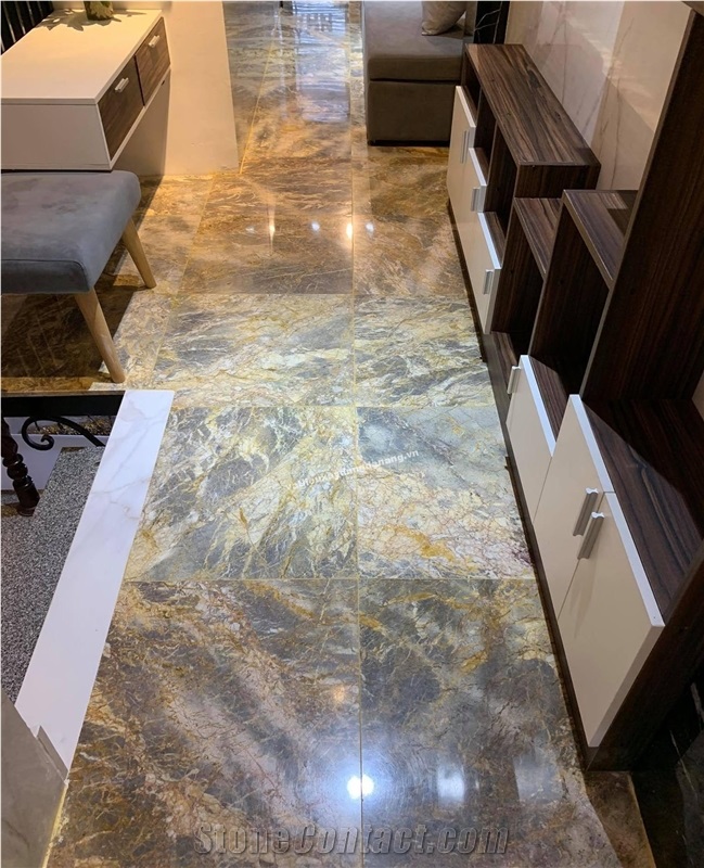 Marble Low Cost Golden Coffee Tile