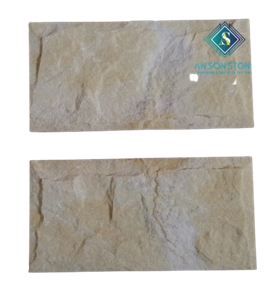 Natural Surface Yellow Mushroom Stone