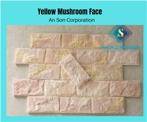 Yellow Mushroom Face Wall Panel