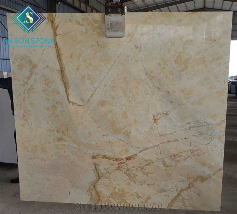 Yellow Vein Marble From Vietnamese Slabs Size